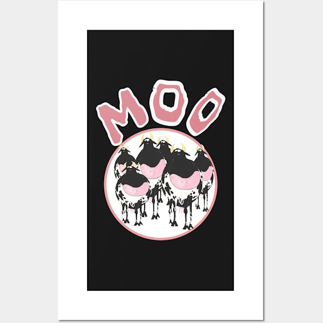 Moo-ve It, Moo Cows! Wall Art by krisevansart